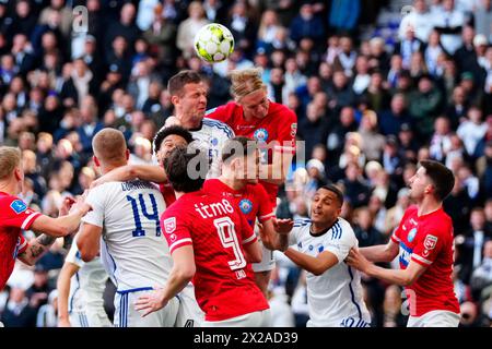 Kopenhagen, Dänemark. April 2024. Superliga-Spiel zwischen dem FC Kopenhagen und Silkeborg IF in Parken in Kopenhagen Sonntag, 21. April 2024. (Foto: Ida Marie Odgaard/Scanpix 2024) Credit: Ritzau/Alamy Live News Stockfoto