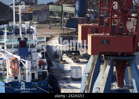 Hafen von Bilbao, Vizcaya, Baskisches Land, Spanien Stockfoto