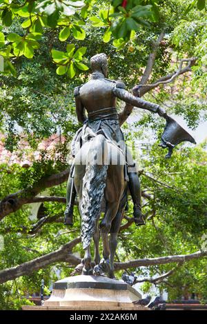 Plaza de Bolivar, Cartagena de Indias, Bolivar, Kolumbien, Südamerika Stockfoto