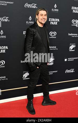 Rost, Deutschland. April 2024. Rust, Deutschland - 19. April 2024: Red Carpet - RADIO REGENBOGEN AWAD 2024 im Europa-Park mit David Garrett Credit: SIPA USA/Alamy Live News Stockfoto