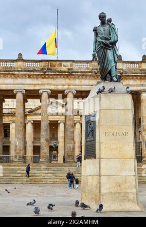 Capitolio Nacional, Plaza de Bolivar, Bogota, Cundinamarca, Kolumbien Stockfoto