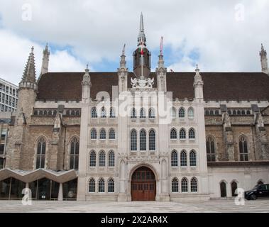 London Guilldhall, Basinghall Street, City of London, London, Großbritannien. Guildhall ist ein Gemeindegebäude im Moorgate-Viertel der City of London in Engla Stockfoto