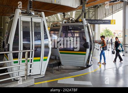 Kabel-Metro, Estacion de San Javier, Medellin, Antioquia, Kolumbien, Südamerika Stockfoto