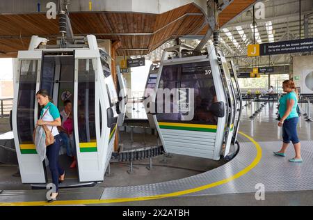 Kabel-Metro, Estacion de San Javier, Medellin, Antioquia, Kolumbien, Südamerika Stockfoto