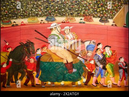 "Paseo", 1985, Fernando Botero, Museo de Antioquia, Medellin, Antioquia, Kolumbien Stockfoto