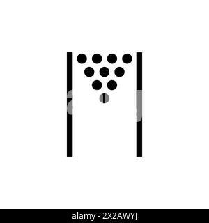 Billardkugeln Dreieck flache Vektorsymbol. Einfaches, ausgefülltes Symbol auf weißem Hintergrund. Billardbälle Dreieck-Design-Vorlage für Web und m Stock Vektor