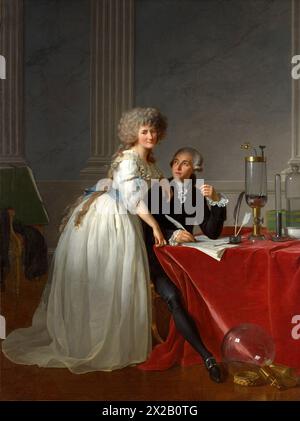 Antoine Laurent Lavoisier (1743–1794) und Marie Anne Lavoisier (Marie Anne Pierrette Paulze, 1758–1836) Stockfoto