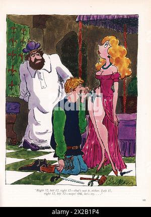 Vintage-Playboy-Magazin, März 1972, Karikatur, USA Stockfoto