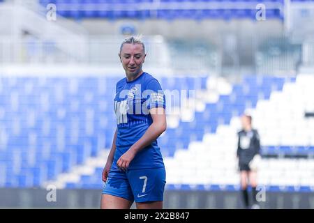 Birmingham, Großbritannien. April 2024. Jade Pennock aus Birmingham City während des Womens Championship-Spiels zwischen Birmingham City Women und Sheffield United Women am 21. April 2024 in St Andrews @ Knighthead Park, Birmingham, England. Foto von Stuart Leggett. Nur redaktionelle Verwendung, Lizenz für kommerzielle Nutzung erforderlich. Keine Verwendung bei Wetten, Spielen oder Publikationen eines einzelnen Clubs/einer Liga/eines Spielers. Quelle: UK Sports Pics Ltd/Alamy Live News Stockfoto