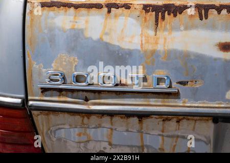 Mercedes 300TD, Paphos Classic Vehicle Club Harbour Show, Paphos, Zypern Stockfoto