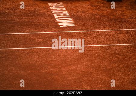 Barcelona, Spanien, 21. April 2024. Finale des Sabadell Open Banc Spiels zwischen Stefanos Tsitsipas (GRE) und Casper Ruud (NOR) Credit: Joan Gosa/Alamy Live News Stockfoto