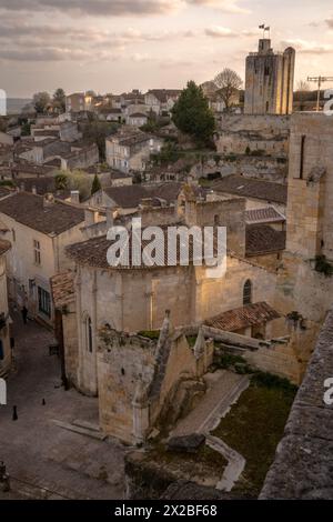 Blick aus der Weinregion Saint-Emilion, Frankreich Stockfoto