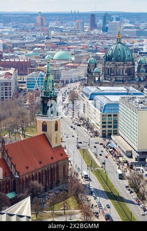Berliner Dom, Marienkirche Kirche, Alexanderplatz, Berlin, Deutschland. Stockfoto