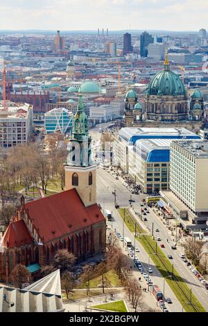 Berliner Dom, Marienkirche Kirche, Alexanderplatz, Berlin, Deutschland. Stockfoto