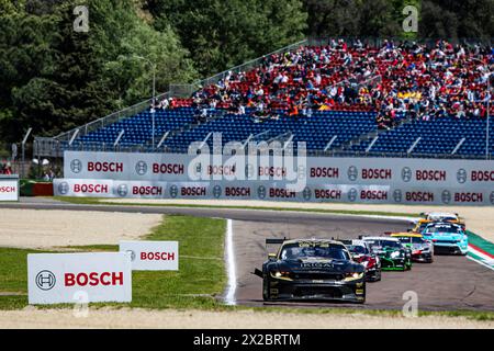 88 OLSEN Dennis (dnk), O. PEDERSEN Mikkel (dnk), RODA Giorgio (ita), Proton Competition, Ford Mustang GT3 #88, LM GT3, Aktion während der 6 Stunden von Imola 2024, 2. Runde der FIA Langstrecken-Weltmeisterschaft 2024, vom 18. Bis 21. April, 2024 auf dem Autodromo Internazionale Enzo e Dino Ferrari in Imola - Foto Julien Delfosse / DPPI Stockfoto