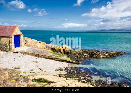 Old Lifeboat Station, Moelfre, Anglesey, North Wales, Vereinigtes Königreich Stockfoto