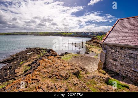 Old Lifeboat Station, Moelfre, Anglesey, North Wales, Vereinigtes Königreich Stockfoto