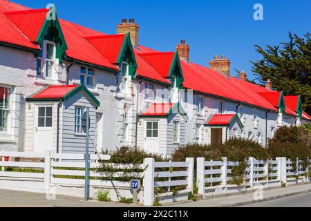 Marmont Row, Ross Road, Port Stanley, Falkland Islands, Großbritannien Stockfoto