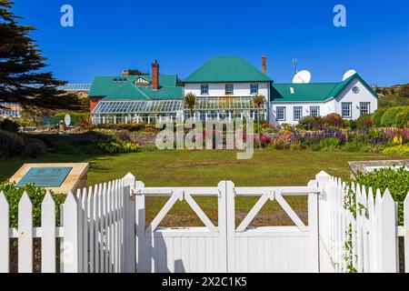 Government House, Port Stanley, Falklandinseln, Großbritannien Stockfoto