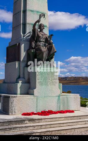 WW1 Battle Memorial, Port Stanley, Falklandinseln, Großbritannien Stockfoto