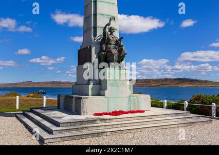 WW1 Battle Memorial, Port Stanley, Falklandinseln, Großbritannien Stockfoto