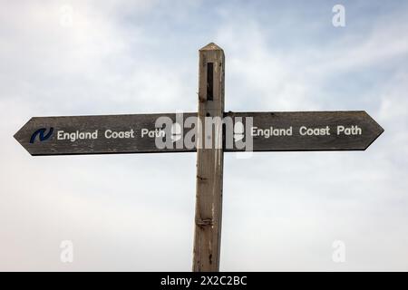 Der England Coast Path National Trail in Northumberland Stockfoto
