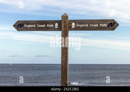 Der England Coast Path National Trail in Northumberland Stockfoto