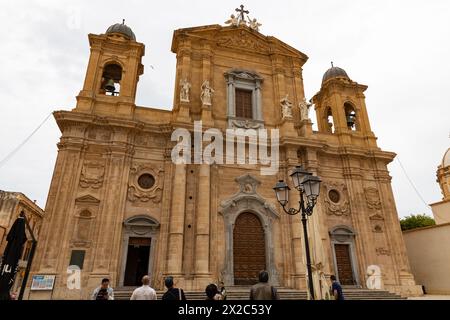 Parrocchia San Tommaso di Canterbury Chiesa Madre Kirche in Marsala in Italien Stockfoto