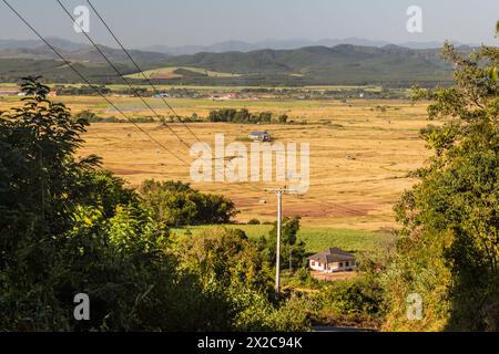 Blick auf die ländliche Landschaft in der Nähe von Muang Sing, Laos Stockfoto