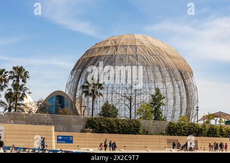 Valencia, Spanien - 20. April 2024, Luftfahrt, Ozeanographie, Stadt der Künste und Wissenschaften, Stockfoto