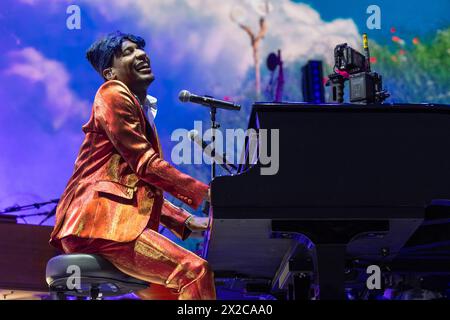 Indio, USA. April 2024. Jon Batiste während des Stagecoach Music Festivals im Empire Polo Club am 20. April 2023 in Indio, Kalifornien (Foto: Daniel DeSlover/SIPA USA) Credit: SIPA USA/Alamy Live News Stockfoto