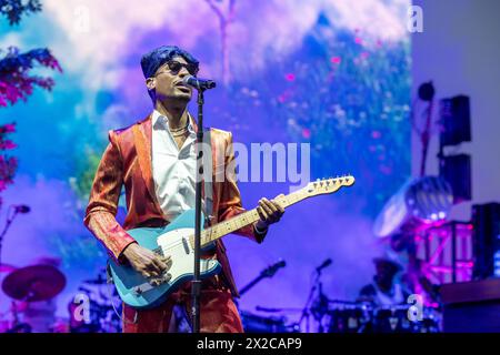 Indio, USA. April 2024. Jon Batiste während des Stagecoach Music Festivals im Empire Polo Club am 20. April 2023 in Indio, Kalifornien (Foto: Daniel DeSlover/SIPA USA) Credit: SIPA USA/Alamy Live News Stockfoto