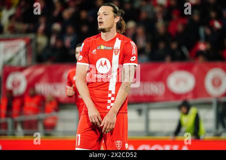 Monza, Italie. April 2024. Milan Duric (AC Monza) während des italienischen Meisterschaftsspiels Serie A zwischen AC Monza und Atalanta BC am 21. April 2024 im U-Power Stadium in Monza, Italien - Foto Morgese-Rossini/DPPI Credit: DPPI Media/Alamy Live News Stockfoto