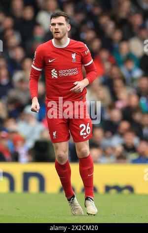 London, Großbritannien. April 2024. Andrew Robertson aus Liverpool wurde am 21. April 2024 im Londoner Craven Cottage während des Premier League-Spiels zwischen Fulham und Liverpool gesehen. Foto von Carlton Myrie. Nur redaktionelle Verwendung, Lizenz für kommerzielle Nutzung erforderlich. Keine Verwendung bei Wetten, Spielen oder Publikationen eines einzelnen Clubs/einer Liga/eines Spielers. Quelle: UK Sports Pics Ltd/Alamy Live News Stockfoto