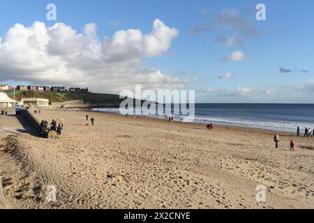 Whitmore Bay und Sandstrand in Barry Island, Wales UK Coast Seaside Resort walisische Küstenlandschaft Stockfoto