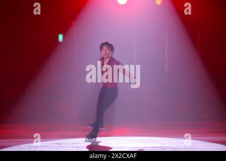 Kinoshita Academy Kyoto Ice Arena, Kyoto, Japan. April 2024. Tomoki Hiwatashi, 20. APRIL 2024 - Eislaufen : BLOOM on ICE 2024 in der Kinoshita Academy Kyoto Ice Arena, Kyoto, Japan. Quelle: Naoki Nishimura/AFLO SPORT/Alamy Live News Stockfoto