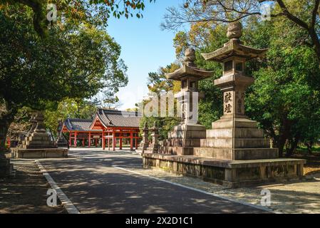 1. April 2024: Sumiyoshi Taisha Grand Shrine, ein schintoistischer Schrein in Osaka, Kansai, Japan, ist der Hauptschrein aller Sumiyoshi-Schreine in Japan und Th Stockfoto