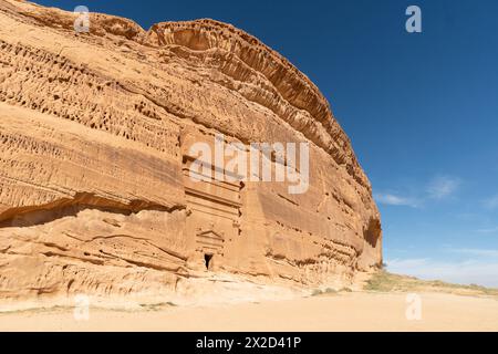 Al Ula, Saudi-Arabien: Die amösen Gräber der nabatäischen Zivilisation, Al-Ula ist ihre zweitgrößte Stadt nach Petra, am Madain Saleh-Standort in Th Stockfoto