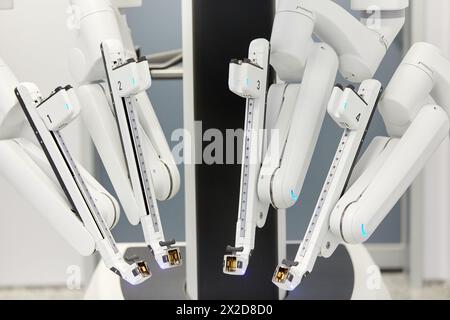 Chirurgische Behandlung von Prostatakrebs, radikale Prostatektomie, da Vinci chirurgischer Roboter, Urologie, Chirurgie, OP, Onkologikoa Krankenhaus, Oncolog Stockfoto