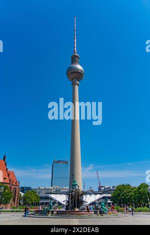 Fernsehturm Berlin, der Fernsehturm in Berlin Stockfoto