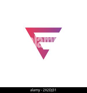F- und E-Logo. Buchstabe F Symbolvektor Stock Vektor