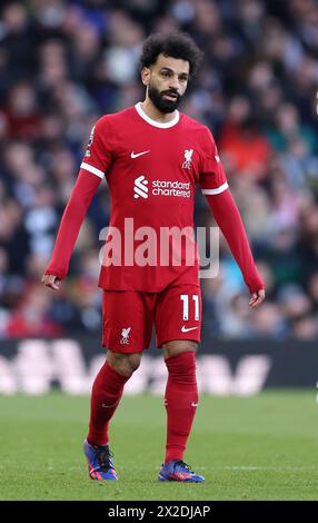 London, Großbritannien. April 2024. Mohamed Salah aus Liverpool während des Premier League-Spiels im Craven Cottage in London. Der Bildnachweis sollte lauten: David Klein/Sportimage Credit: Sportimage Ltd/Alamy Live News Stockfoto