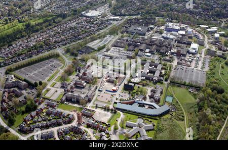 Blick aus der Vogelperspektive auf den Countess of Chester Health Park, Blick nach Süden Stockfoto