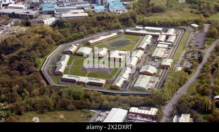 Luftaufnahme von HMP Altcourse, einem Gefängnis in Fazakerley, Liverpool Stockfoto