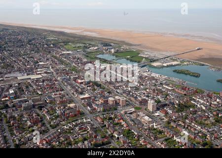 Blick aus der Vogelperspektive auf Southport, Lancashire Stockfoto