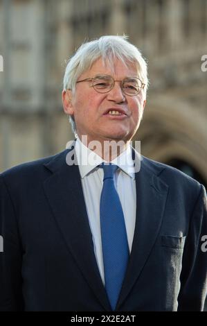 London, Großbritannien. April 2024. Der stellvertretende Außenminister Andrew Mitchell wird während der Morgenrundfahrt in Westminster gesehen. Autor: Thomas Krych/Alamy Live News Stockfoto