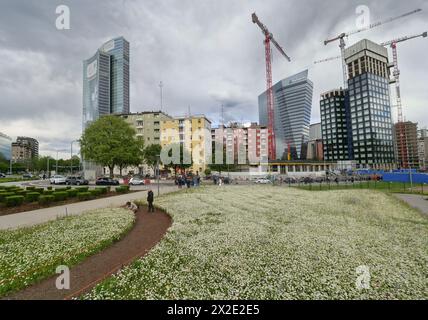 BAM Bäume Bibliothek, neuer moderner Park im Viertel Porta nuova, Mailand, Lombardei, Italien Stockfoto