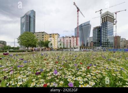 BAM Bäume Bibliothek, neuer moderner Park im Viertel Porta nuova, Mailand, Lombardei, Italien Stockfoto