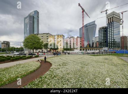 BAM Bäume Bibliothek, neuer moderner Park im Viertel Porta nuova, Mailand, Lombardei, Italien Stockfoto