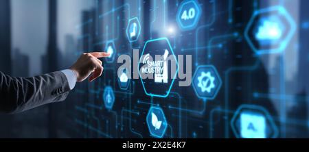 Intelligente Industrie. Technologie Prozessautomatisierungskonzept Stockfoto